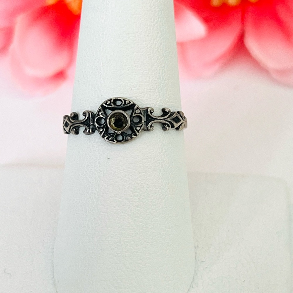 Vintage art deco Silver Ring size 8